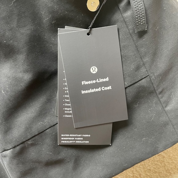 Lululemon Fleece‑Lined Insulated Coat – Black, M | New With Tags - Picture 14 of 16